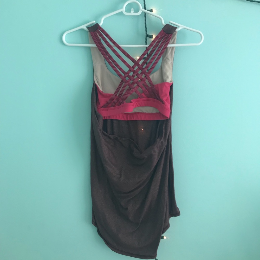 Lululemon Pink and burgundy tank top